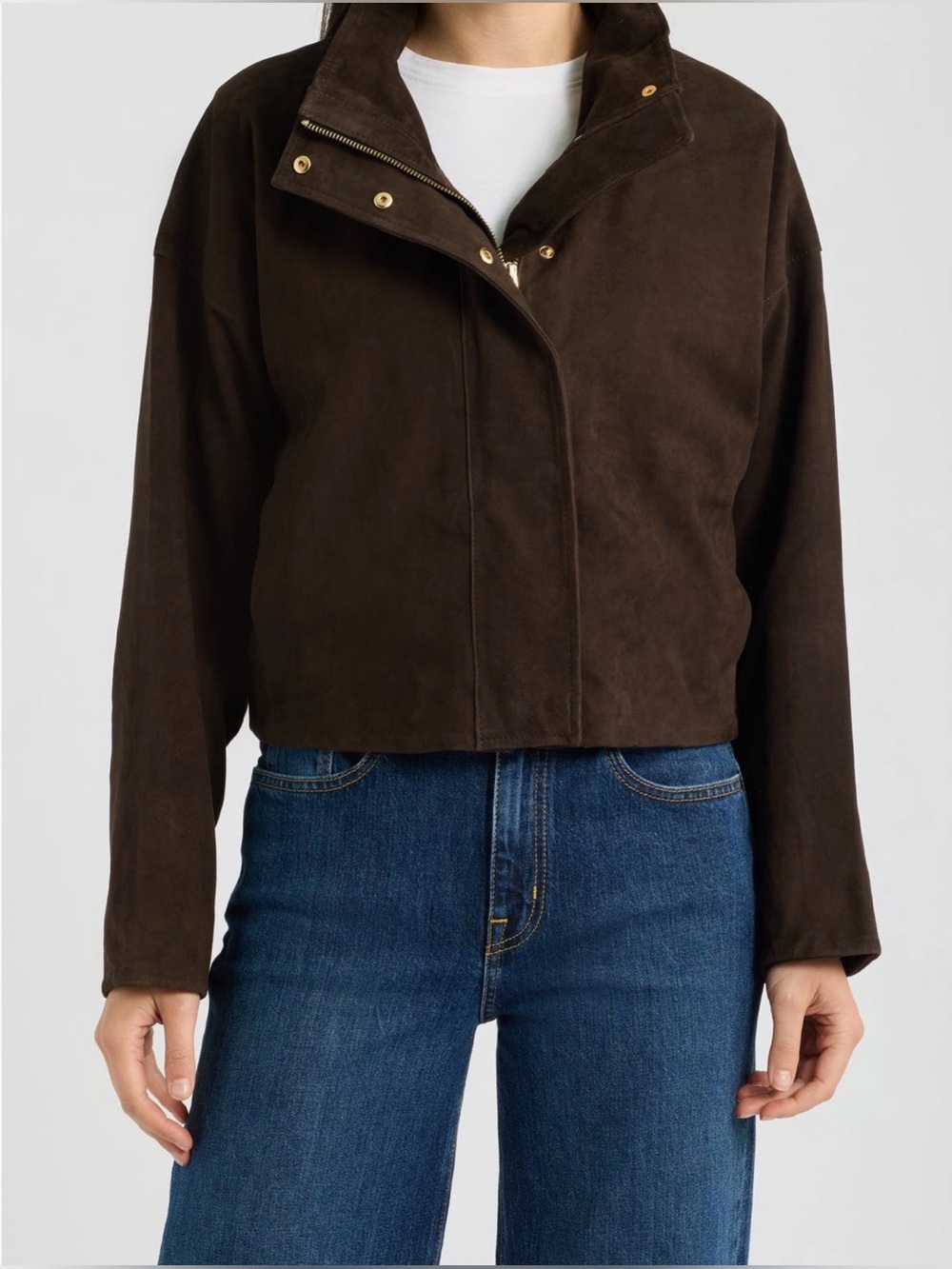 AllSaints Ryder Jacket Rich Brown Suede